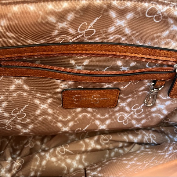 Jessica Simpson Brown Vegan Leather Tote Bag - Picture 15 of 16